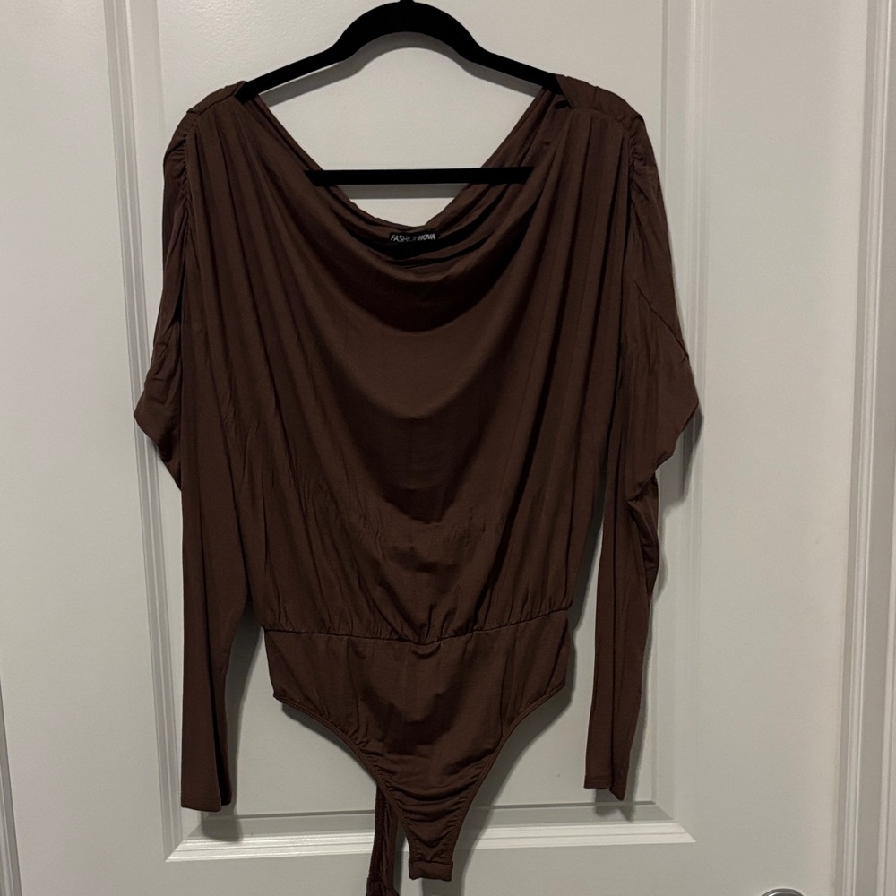 Fashion Nova Chocolate Brown Bodysuit